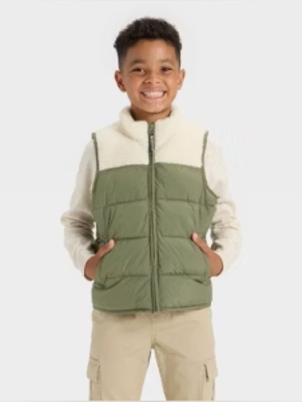 Cat & Jack Sherpa Puffer Vest
